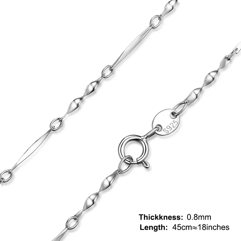 Sterling Silver Women’s Chain Necklace – Ingot & Twist Styles