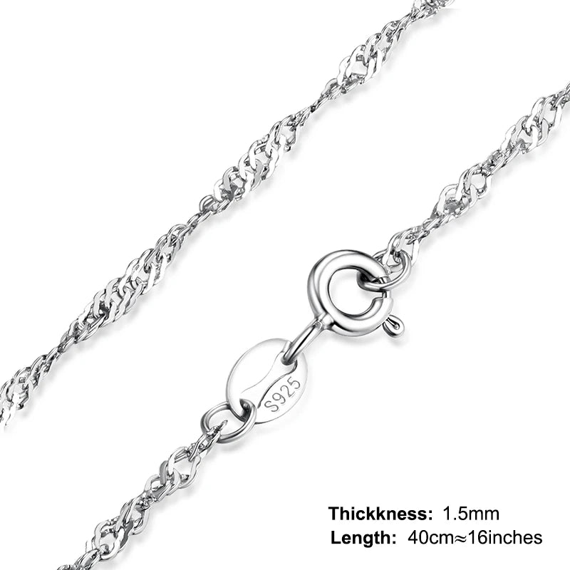 Sterling Silver Women’s Chain Necklace – Ingot & Twist Styles