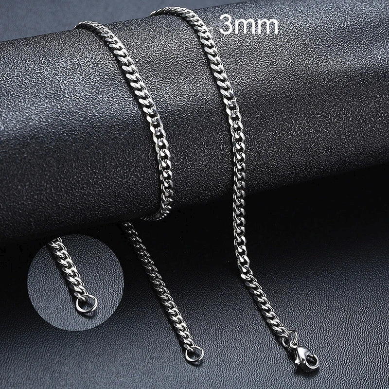 Cuban Chain Necklace for Men & Women – Gold Stainless Steel Curb Choker