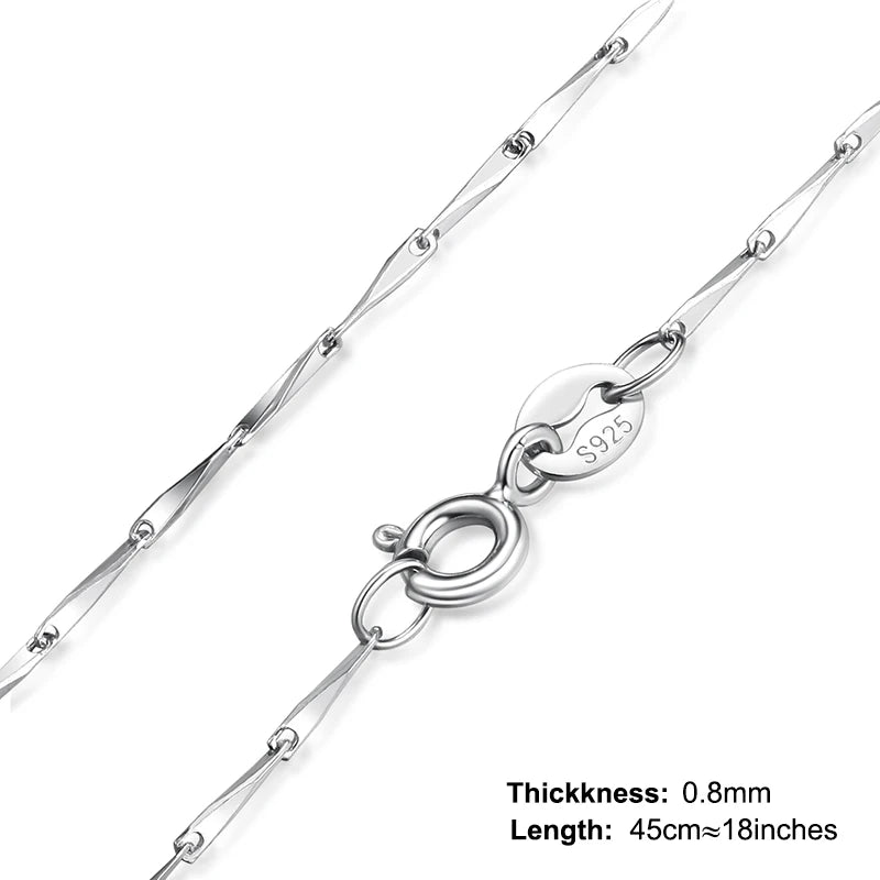 Sterling Silver Women’s Chain Necklace – Ingot & Twist Styles
