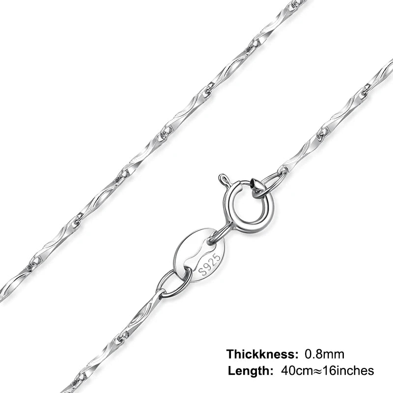 Sterling Silver Women’s Chain Necklace – Ingot & Twist Styles