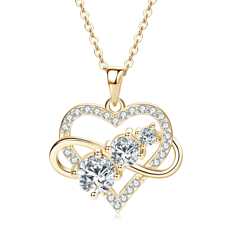 Heart Pendant Necklace, 925 Sterling Silver, Women’s Jewelry Gift