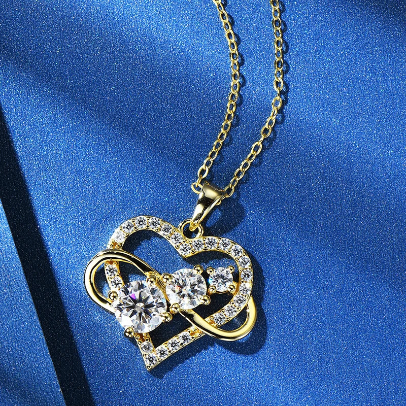 Heart Pendant Necklace, 925 Sterling Silver, Women’s Jewelry Gift
