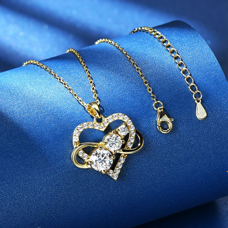 Heart Pendant Necklace, 925 Sterling Silver, Women’s Jewelry Gift