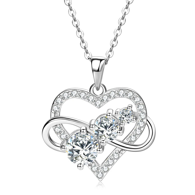 Heart Pendant Necklace, 925 Sterling Silver, Women’s Jewelry Gift