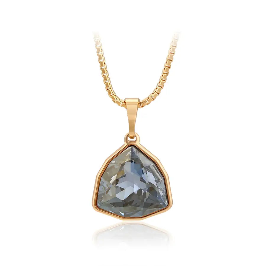 Gold Crystal Pendant Necklace – Women's Fashion Jewelry
