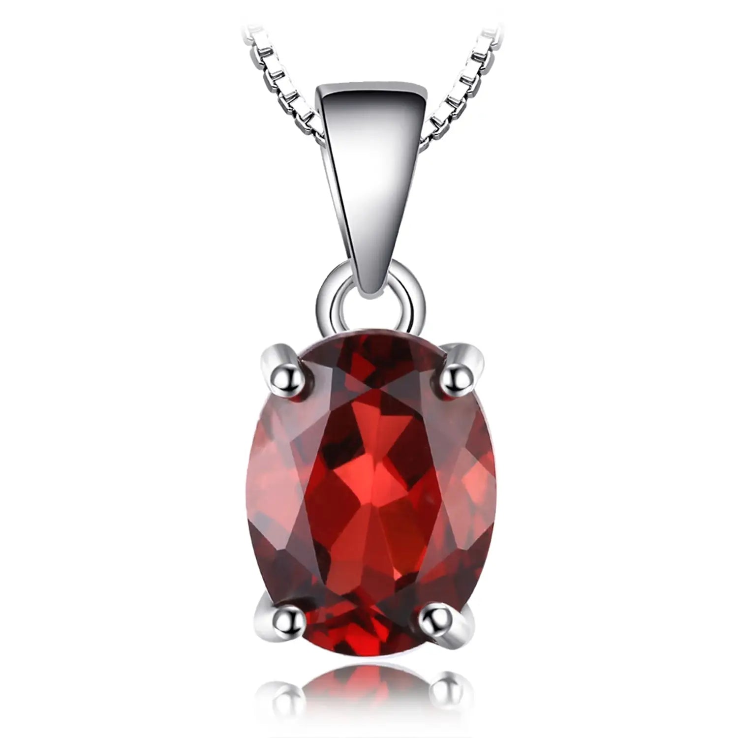 Multi-Gemstone Sterling Silver Pendant Necklace