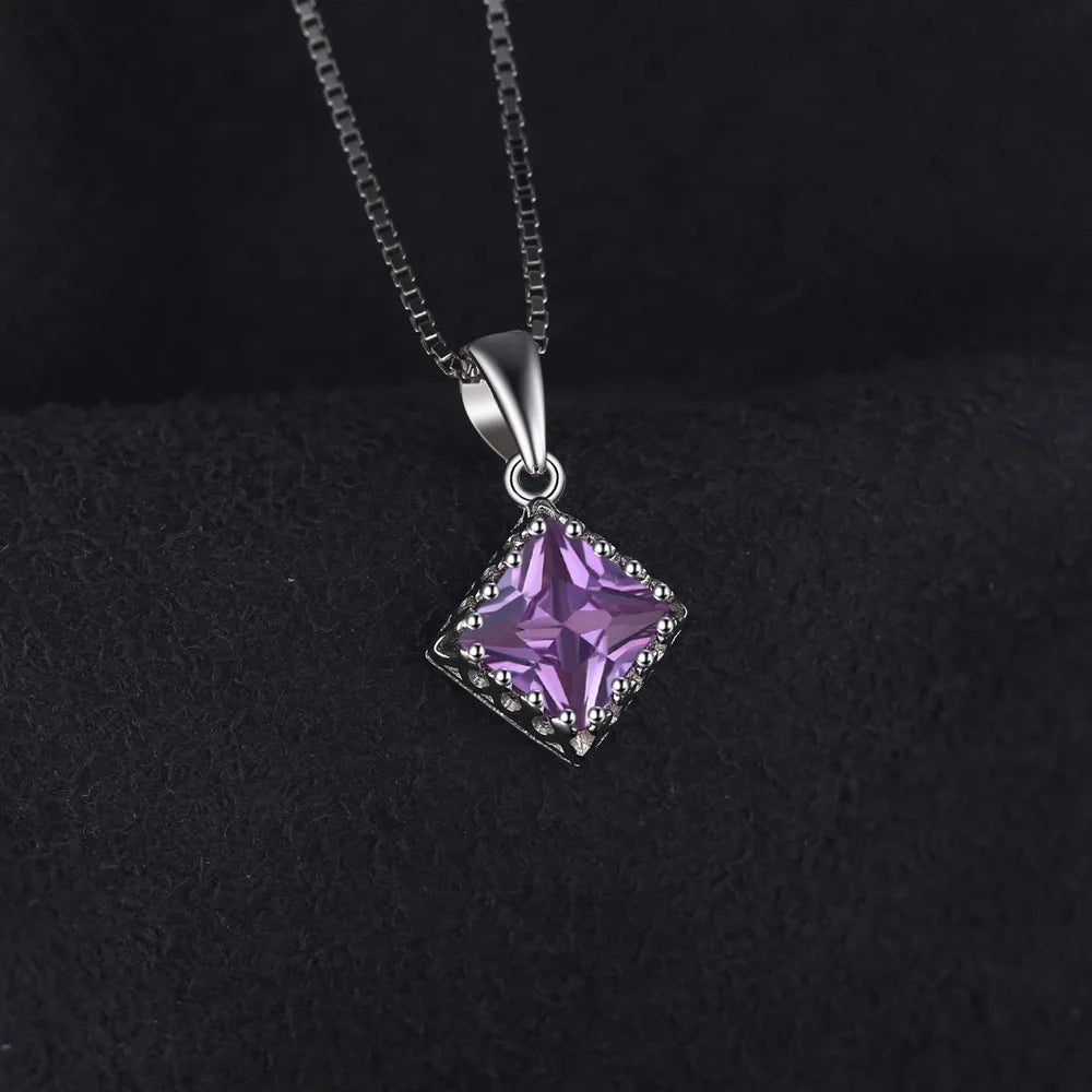 Alexandrite Sapphire Sterling Silver Pendant – Women’s Necklace