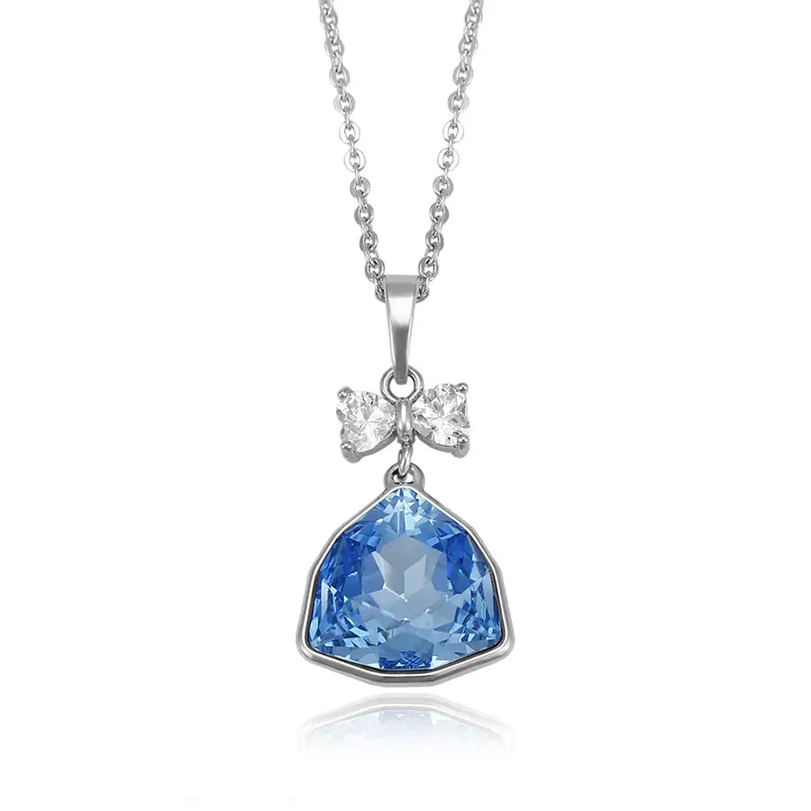 Luxury Women's Crystal Pendant – Rhodium Plated Jewelry