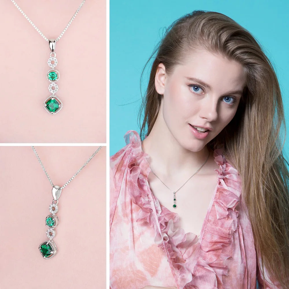 Nano Emerald Sterling Silver Pendant – Women’s Fashion Jewelry