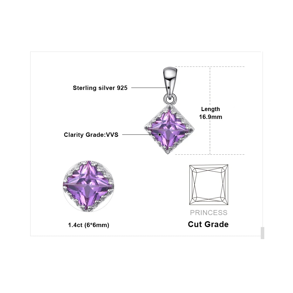 Alexandrite Sapphire Sterling Silver Pendant – Women’s Necklace
