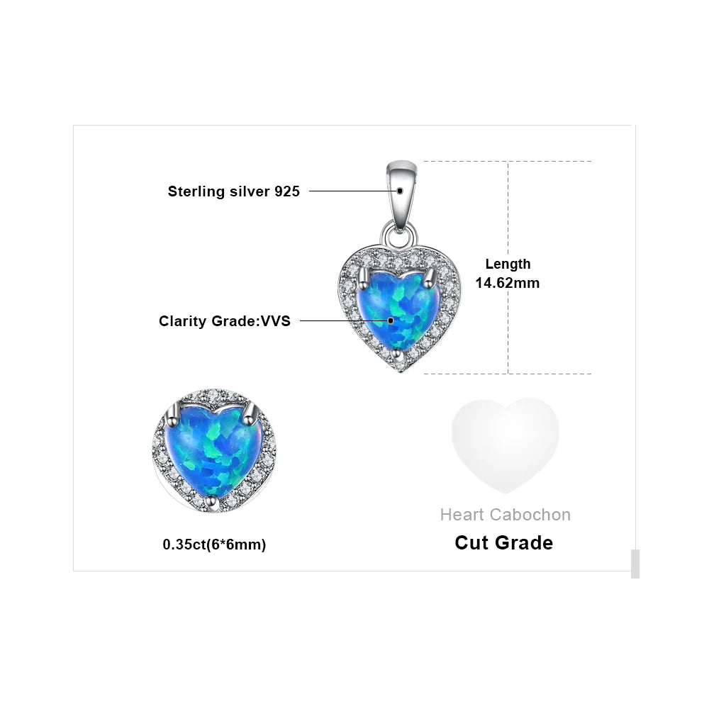 Heart Pendant Necklace – Sterling Silver, Women’s Fashion Jewelry
