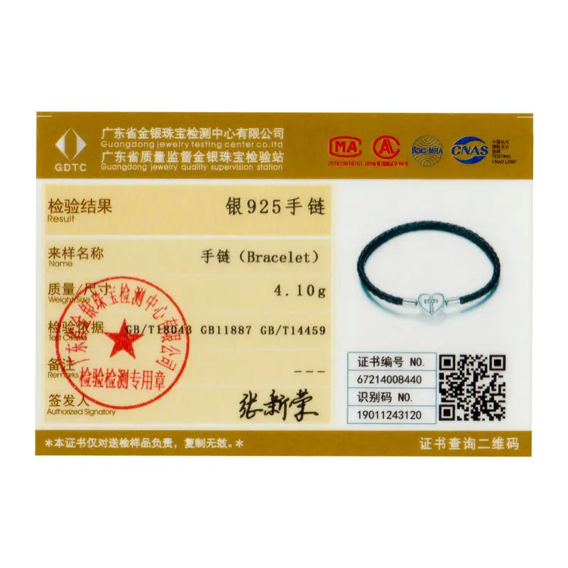 Sterling Silver Leather Cross Bracelet for Women