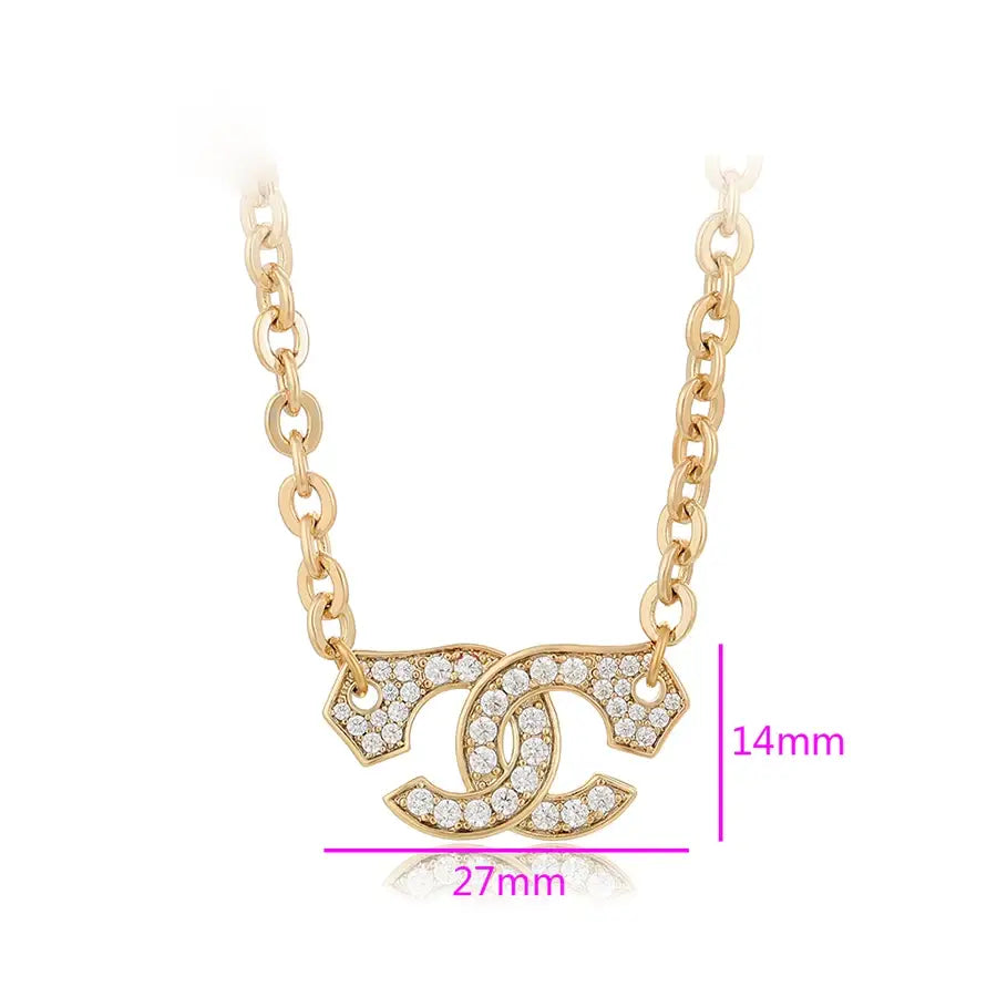 Trendy Gold Romantic Pendant Necklace for Women