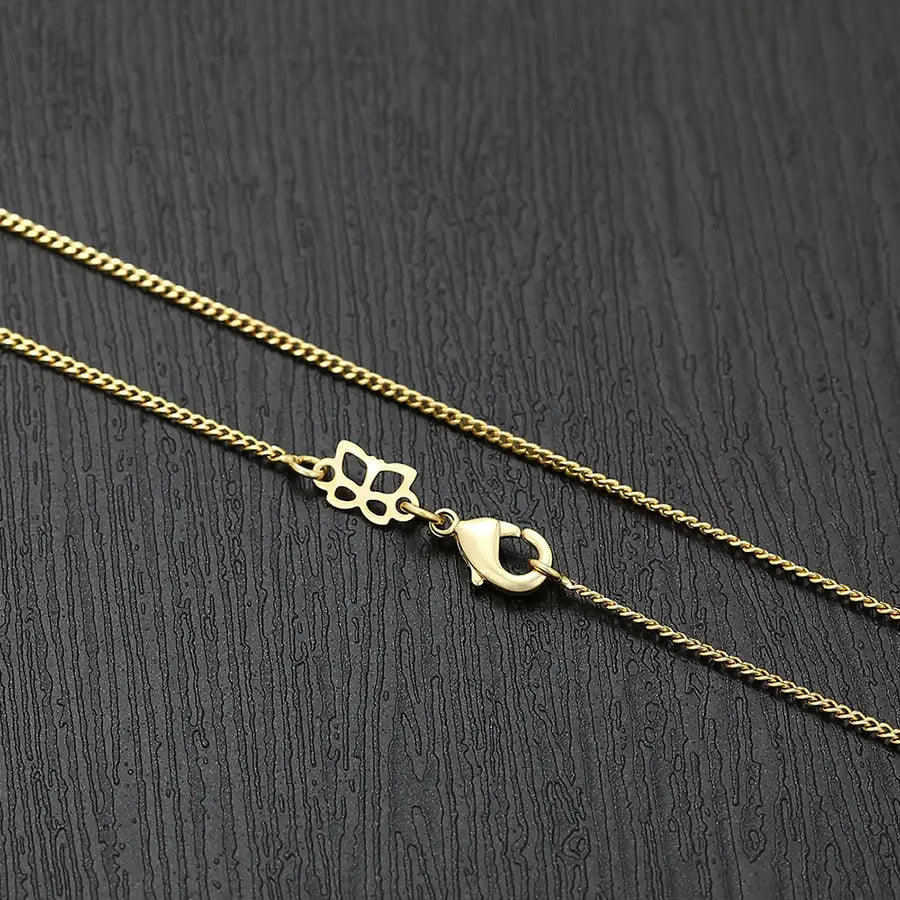 Women's Light Gold Chain Necklace – Simple Copper Alloy Jewelry