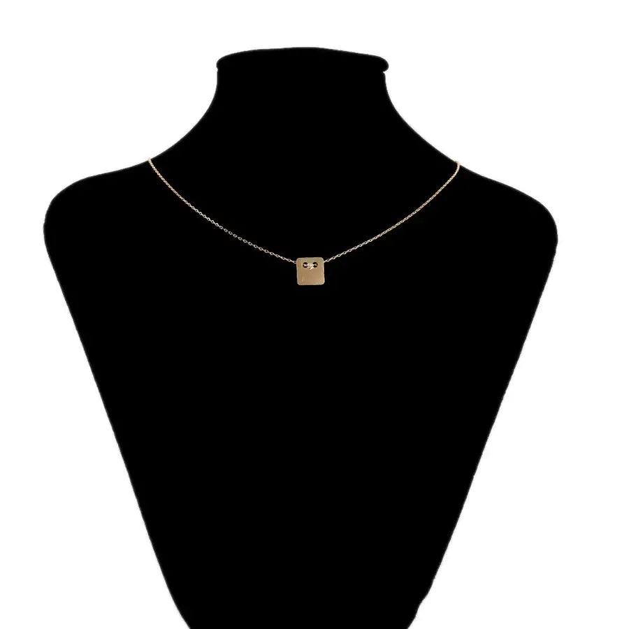 Chic Square Pendant Necklace – Party Jewelry for Women