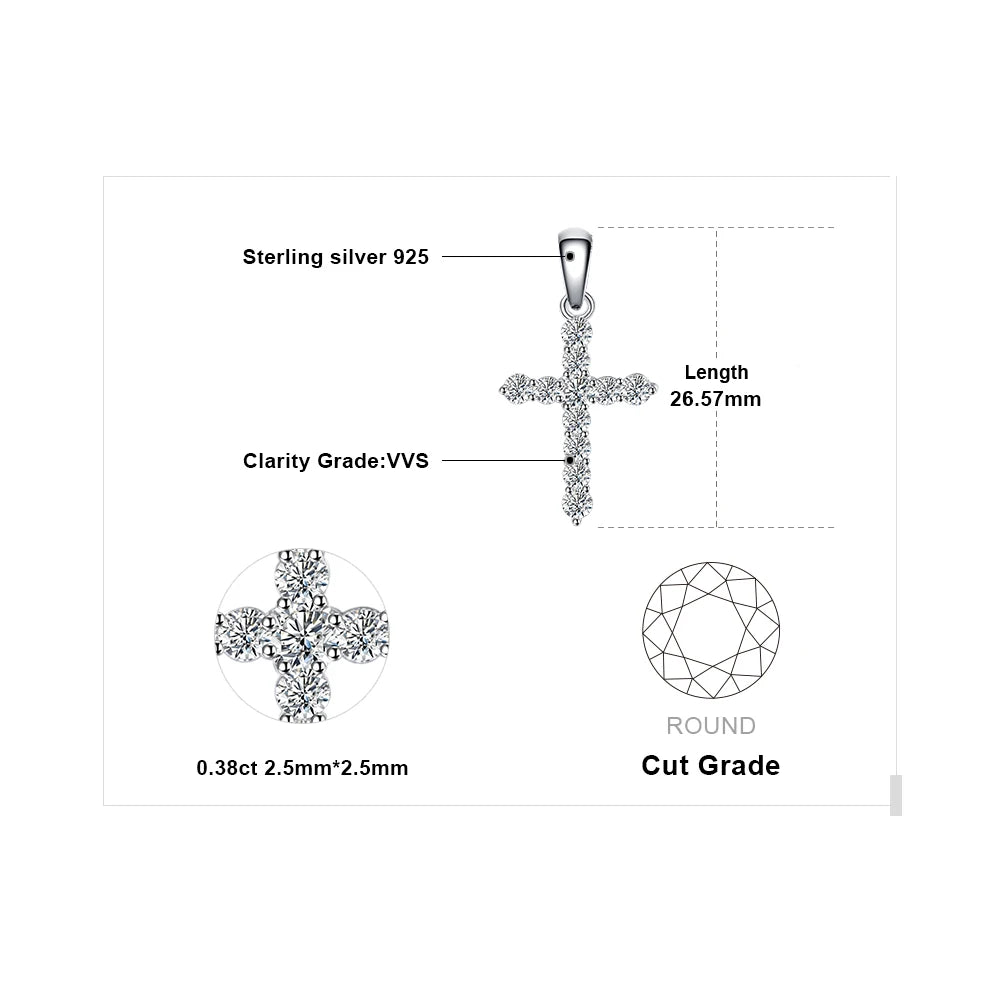 Sterling Silver CZ Statement Necklace with Diamond-Look Pendant
