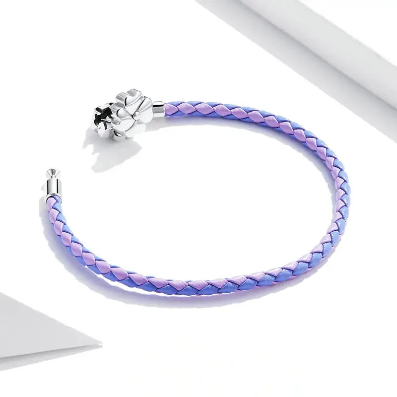 Three-Color Leather Clover Bracelet – Women’s Lucky Jewelry