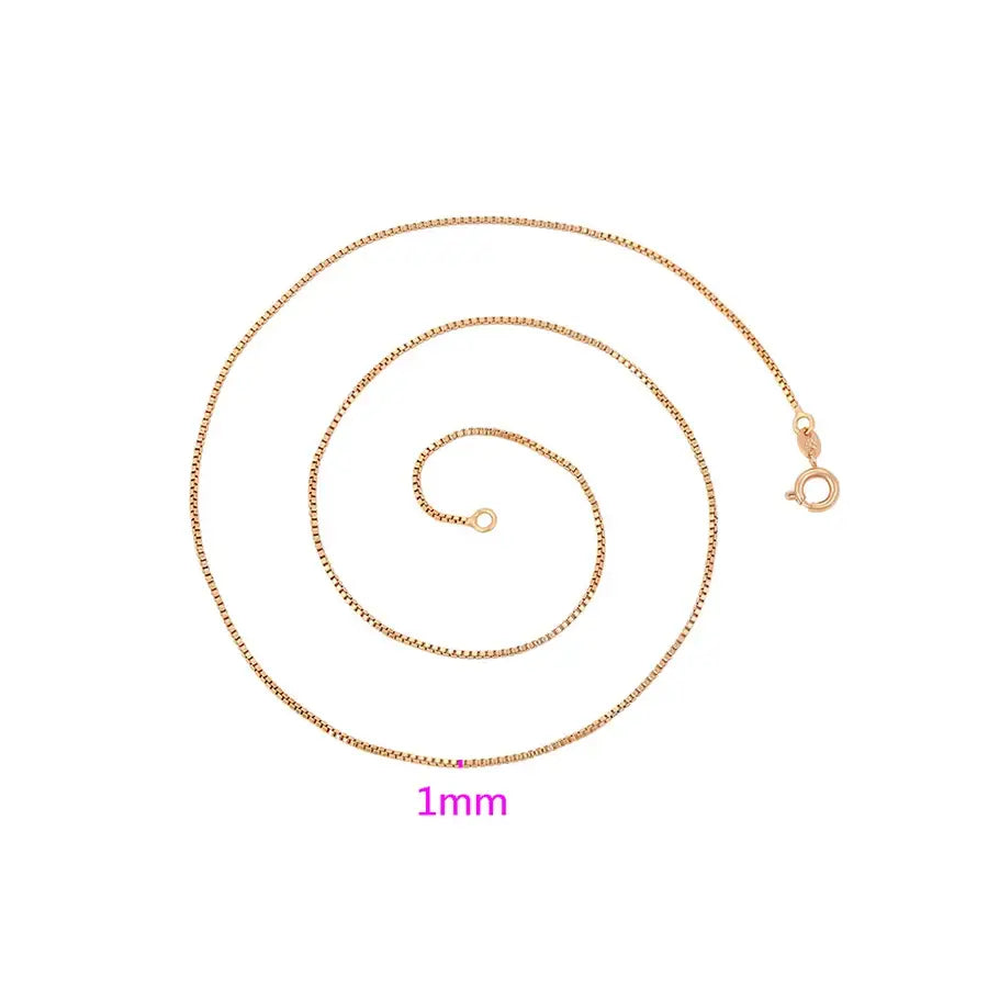Trendy Charm Box Chain Pendant Necklace for Women