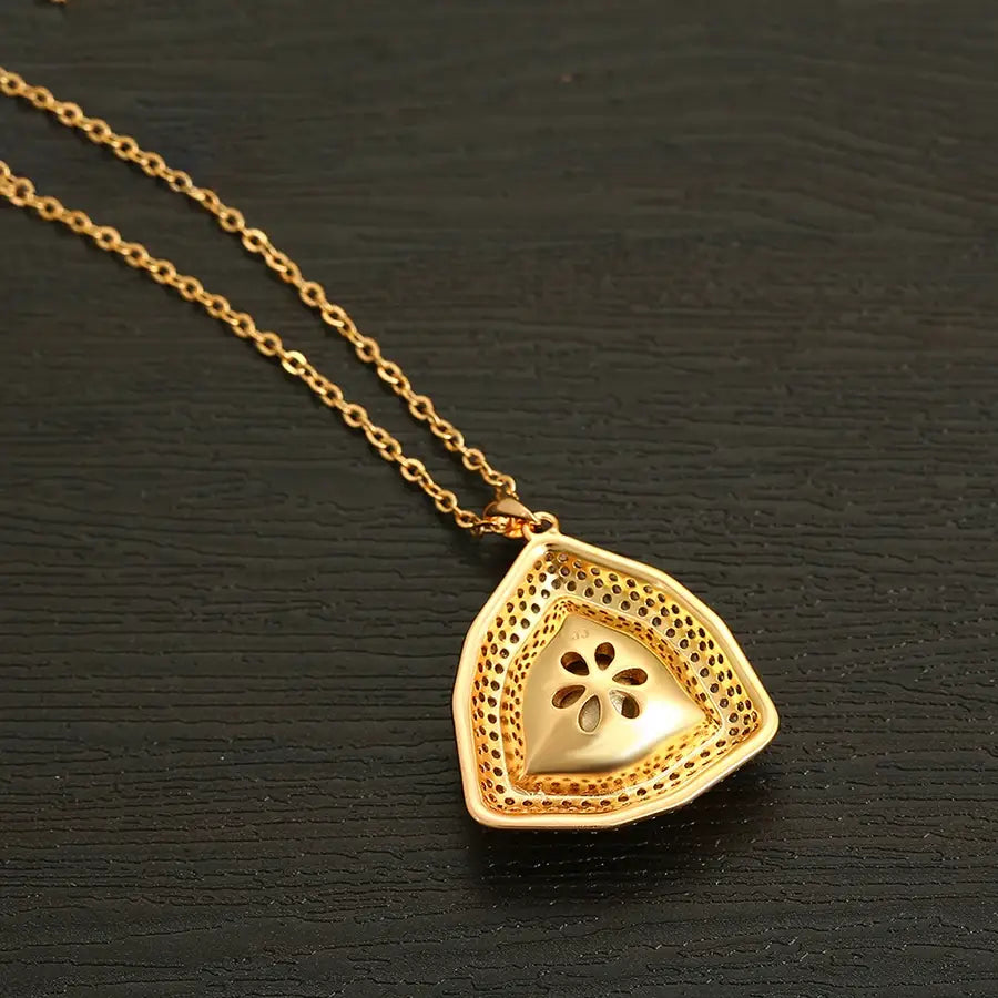 Jewelry Fashion Luxury Style Crystal Pendant Necklace with Gold Color