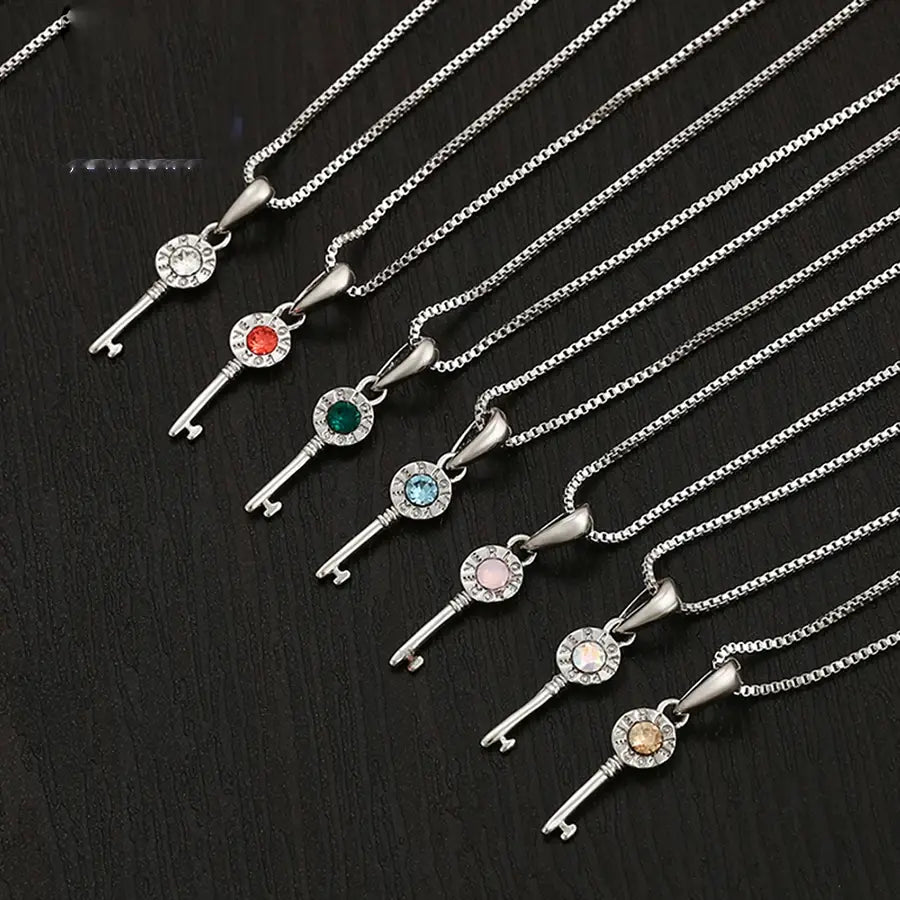 Jewelry Fashion New Crystals Pendant Necklaces for Girl Brithday Gift