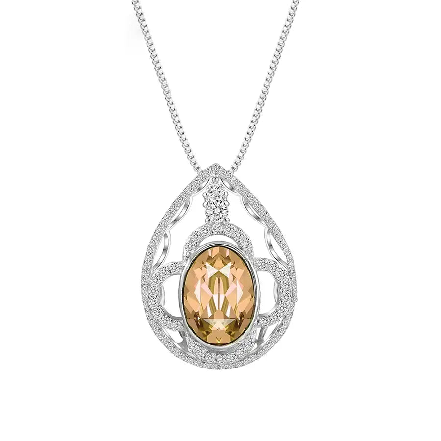 Luxury Crystal Necklace for Women & Girls – Wedding & Party Gift