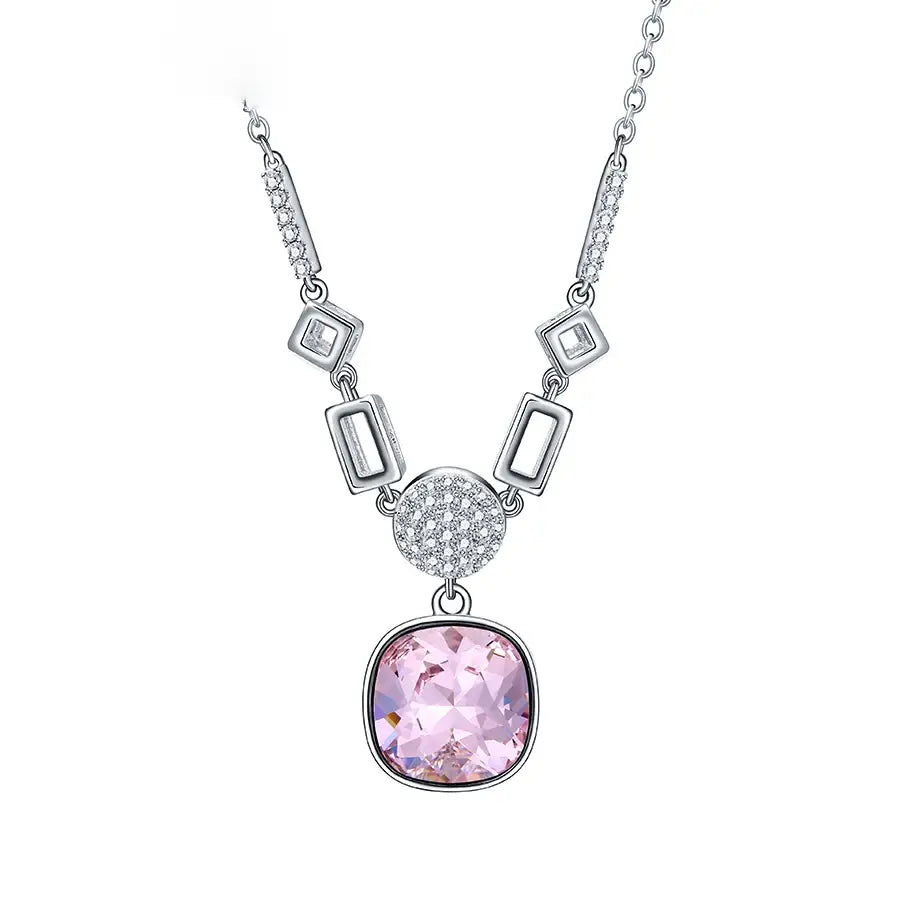Luxury Crystal Water Drop Pendant – Rhodium Plated Jewelry