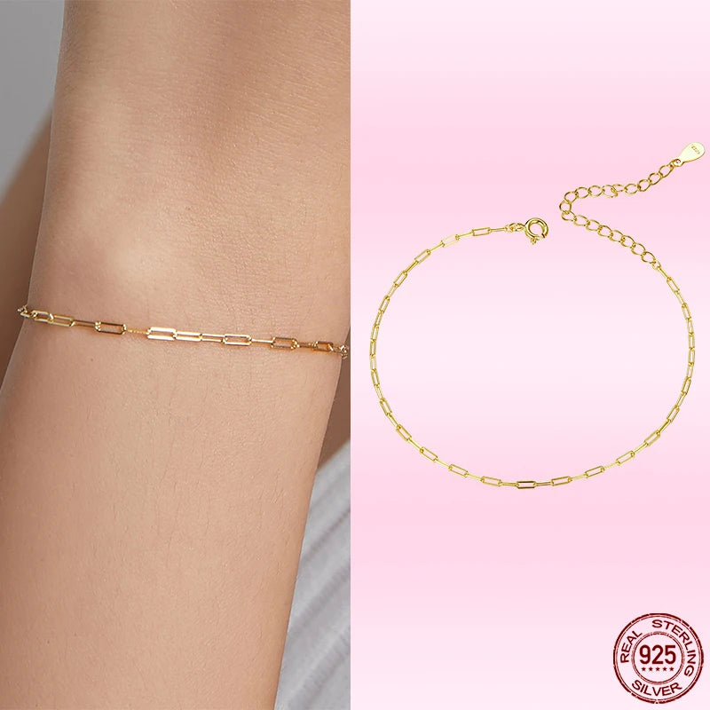 Minimalist 925 Silver Summer Fresh Bracelet for Women