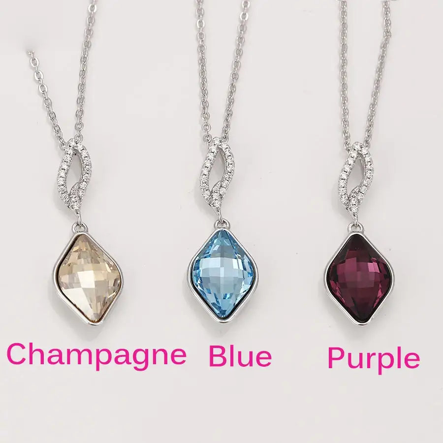 Modern Women Crystals Necklace for Party Anniversary Gift