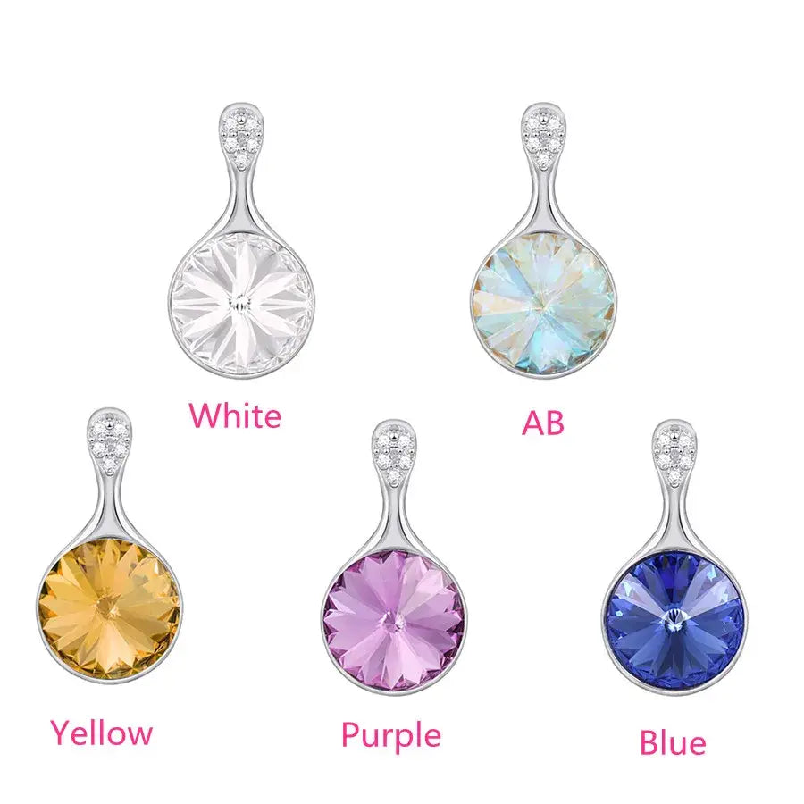 Multicolor Crystal Pendant Necklace – Jewelry for Women & Girls