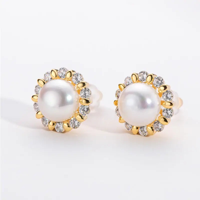 Natural Freshwater Pearl Earrings for Women – Elegant Jewelry Gift