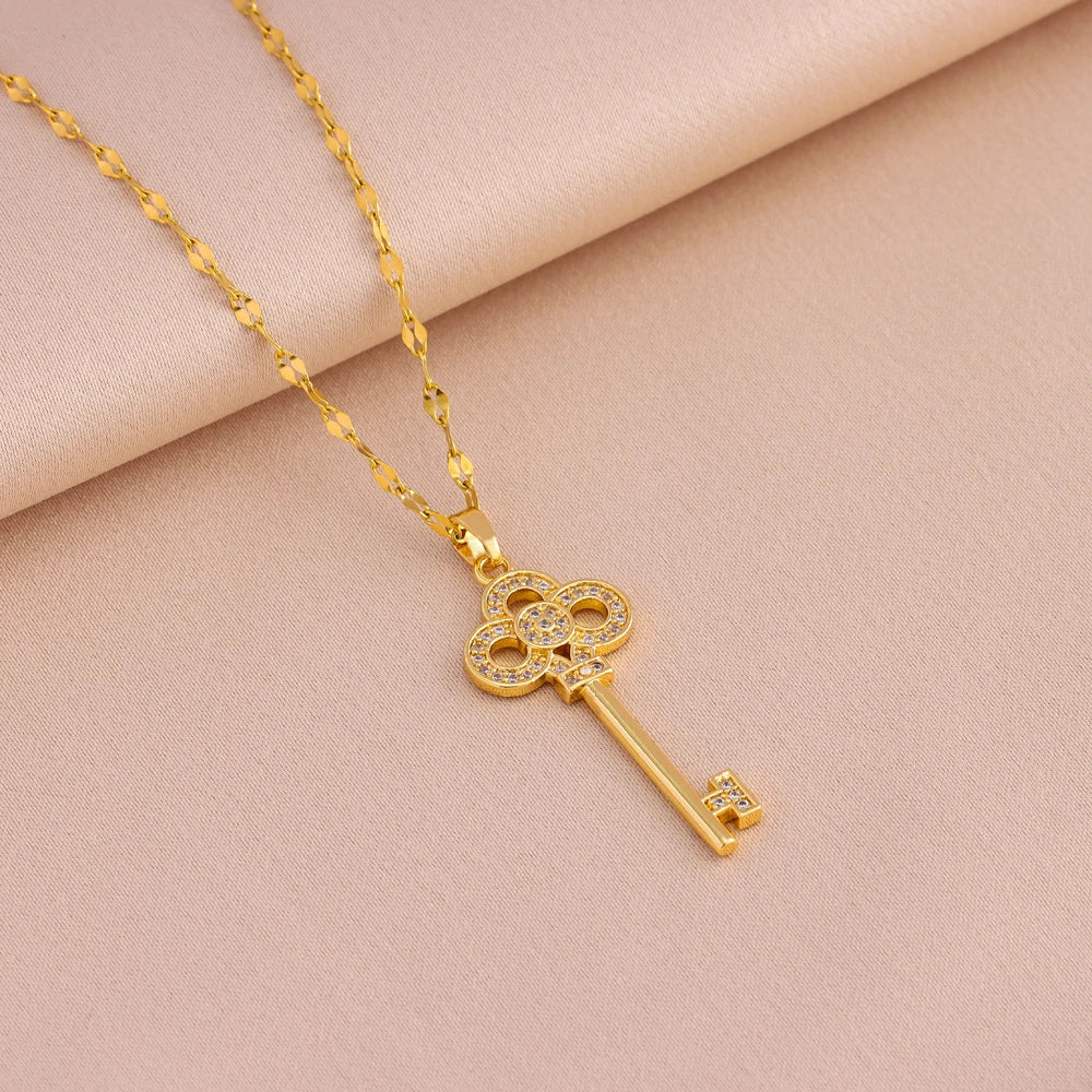 Romantic Open Heart Necklace for Women – Stainless Steel