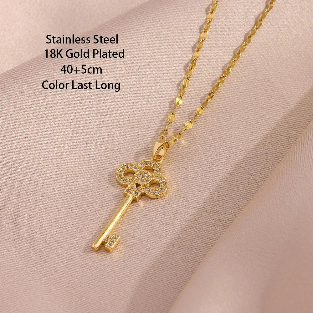 Romantic Open Heart Necklace for Women – Stainless Steel