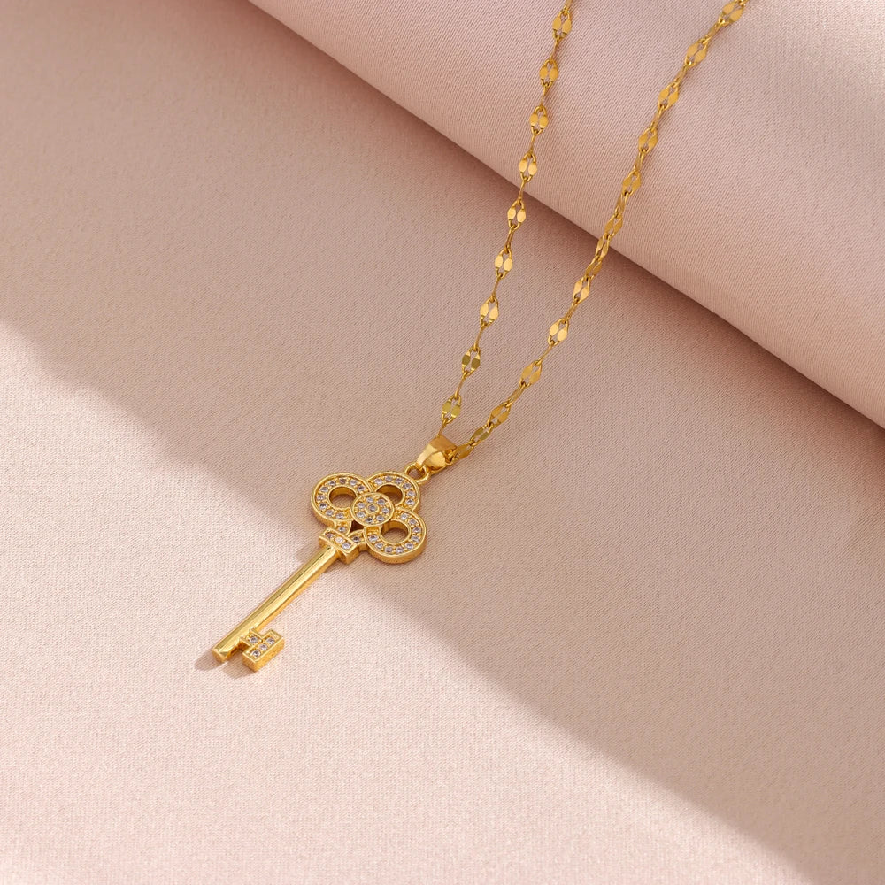 Romantic Open Heart Necklace for Women – Stainless Steel