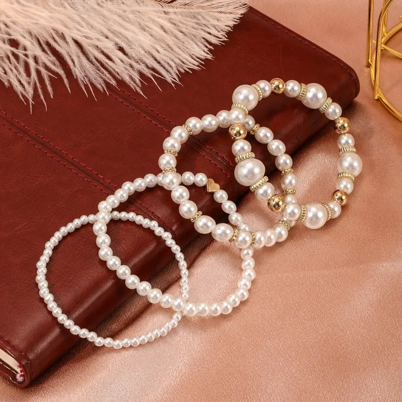 Timeless Romance Pearl Layering Bracelet Collection