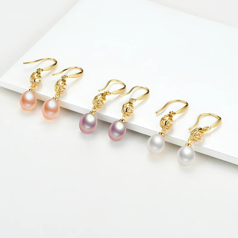 Butterfly Bow Pearl Dangle Earrings for Women Luxury Jewelry Gift