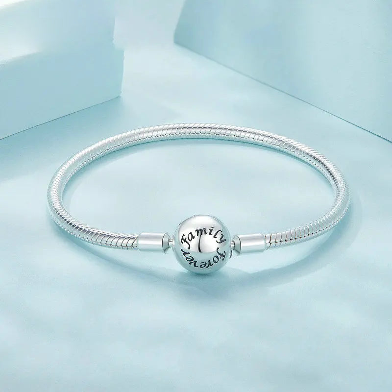 Sterling Silver Forever Love Pave Zircon Bracelet for Women