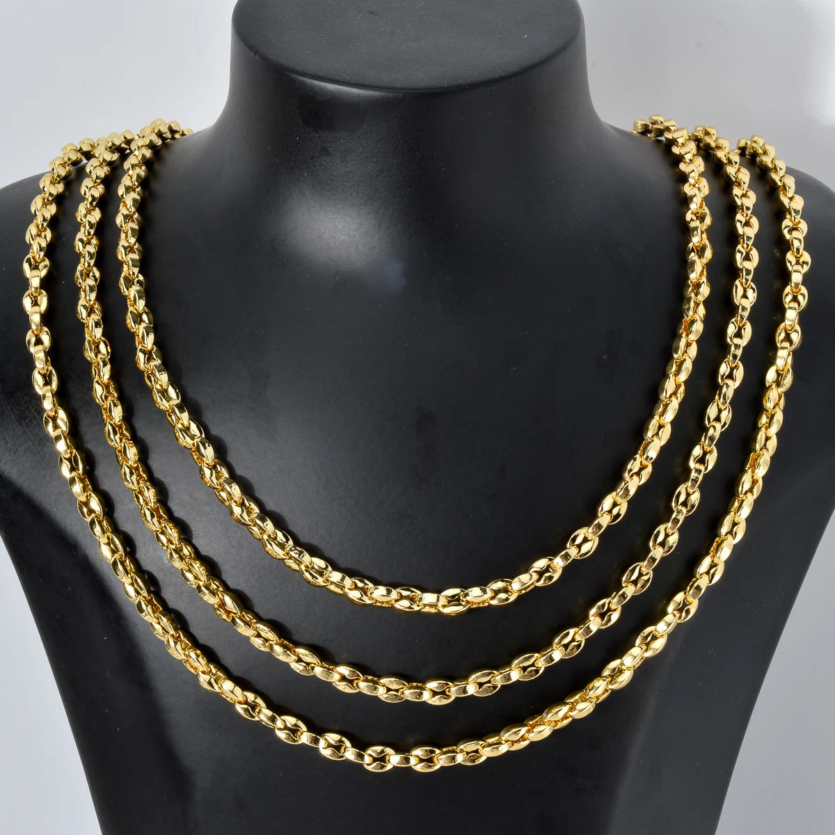 Men’s 18K Gold Cuban Chain Necklace – Hip Hop Punk Fashion Jewelry