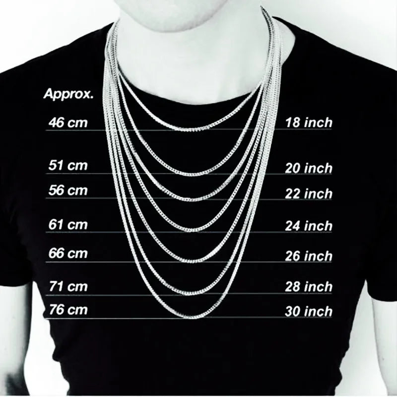 Unisex Stainless Steel Cuban Link Necklace Punk Goth Jewelry