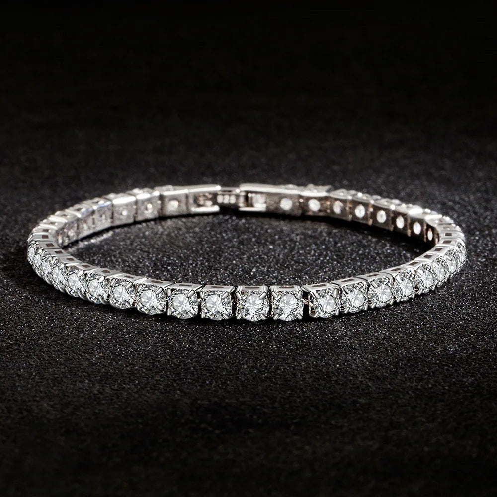 Lihong Sterling Silver Zirconia Tennis Bracelet for Women