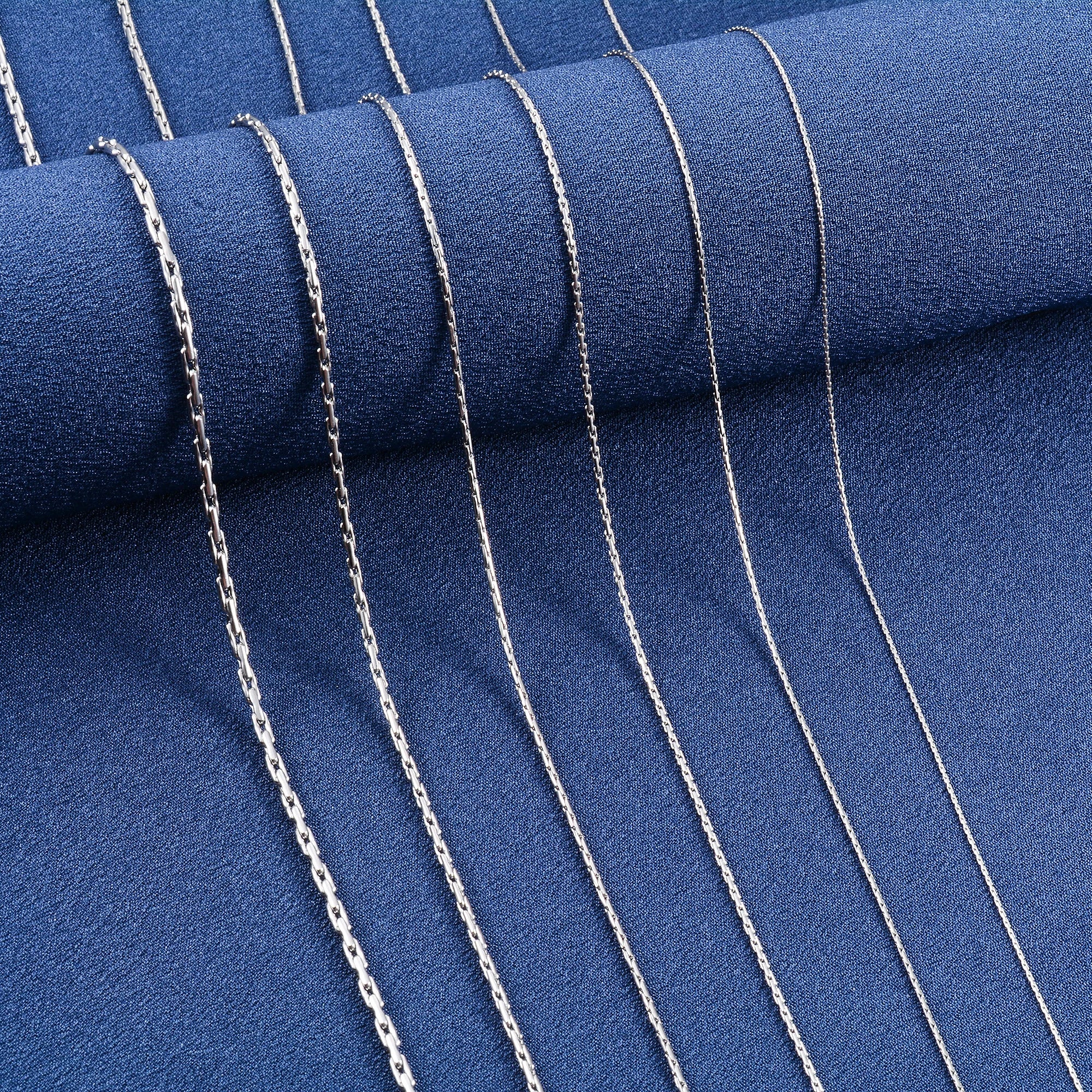 Stainless Steel Thin Cable Chain Necklace – Silver Choker for Men and Women