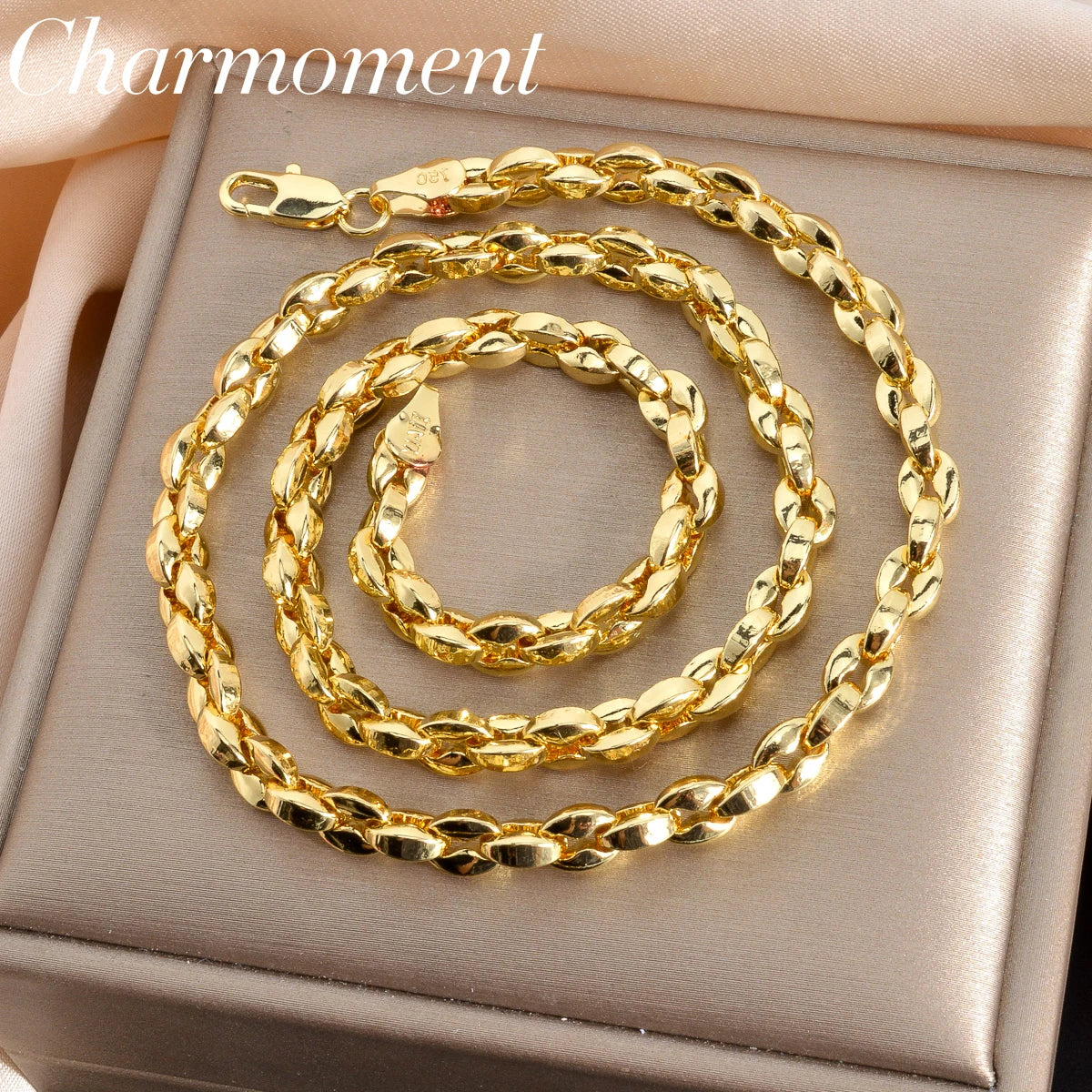 Men’s 18K Gold Cuban Chain Necklace – Hip Hop Punk Fashion Jewelry