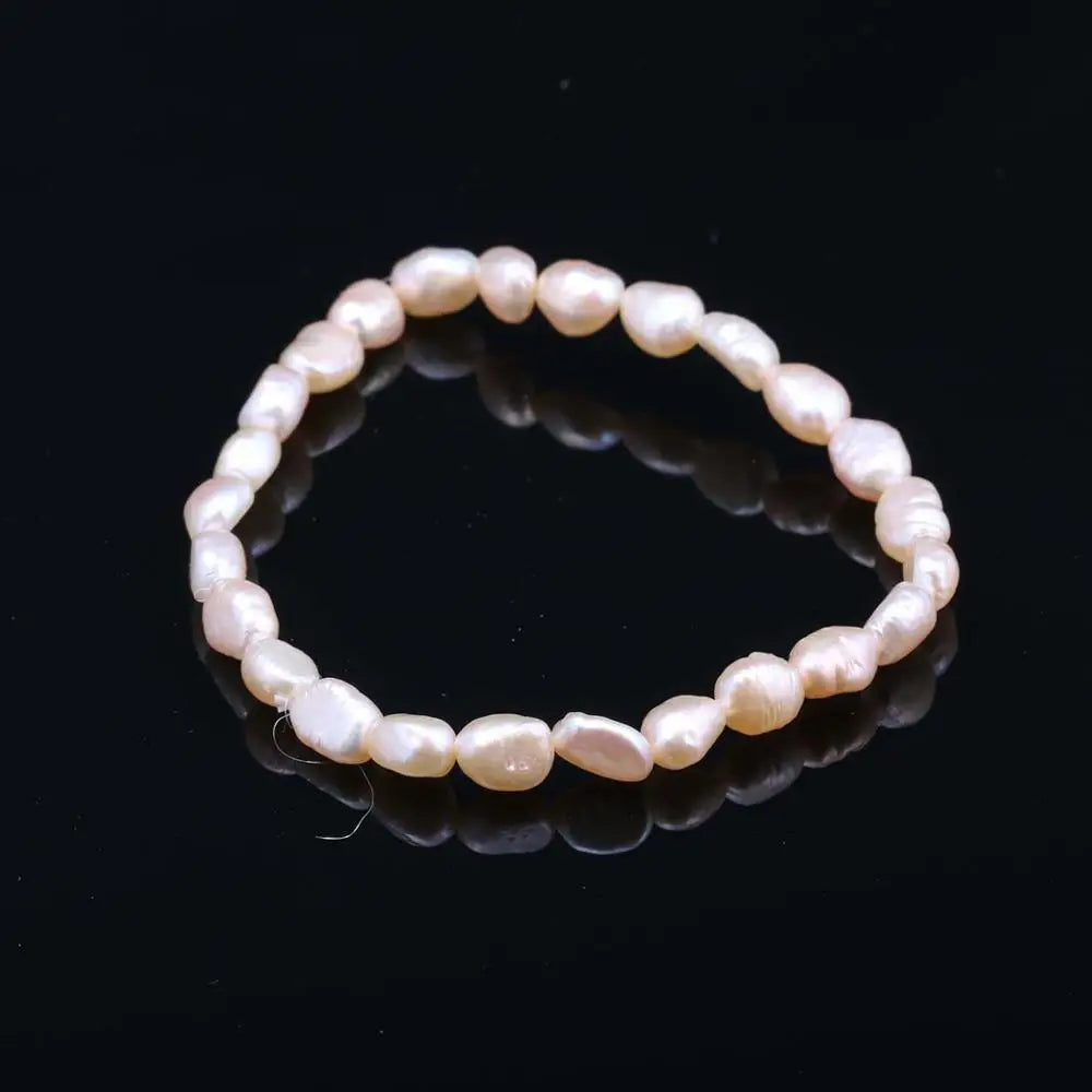 Elegant Natural Freshwater Pearl Stretch Bracelet for Women