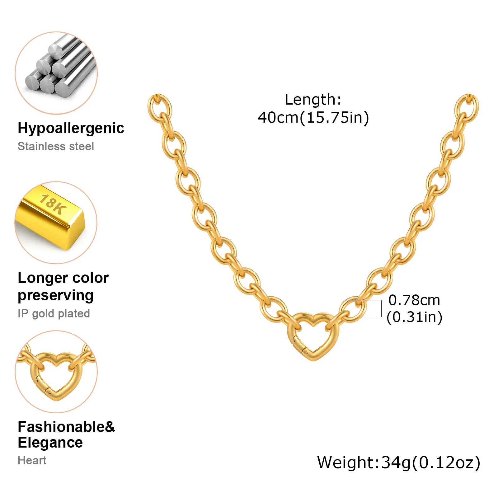 Women’s Layered Stainless Steel Necklace – Minimalist & Nickel-Free