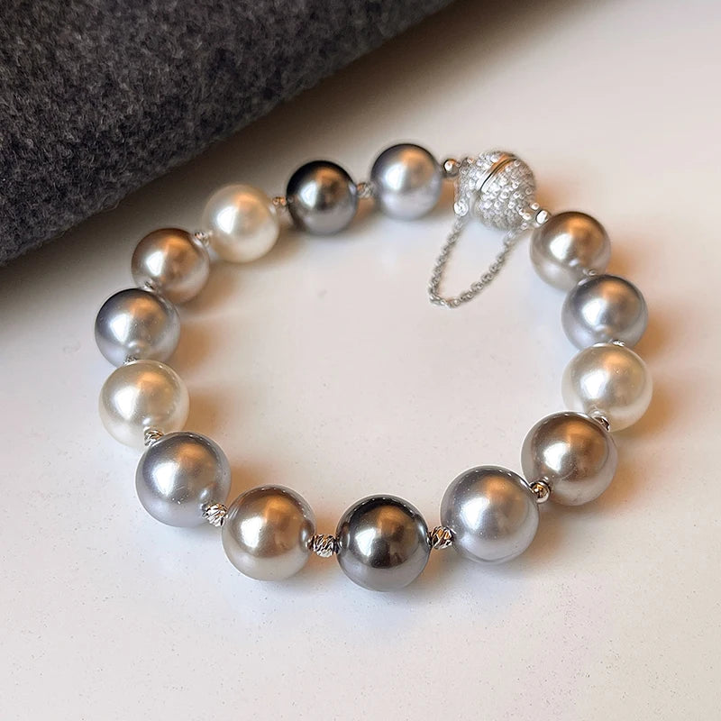 Luxury Color Pearl Bead Bracelet – Magnetic Clasp Jewelry