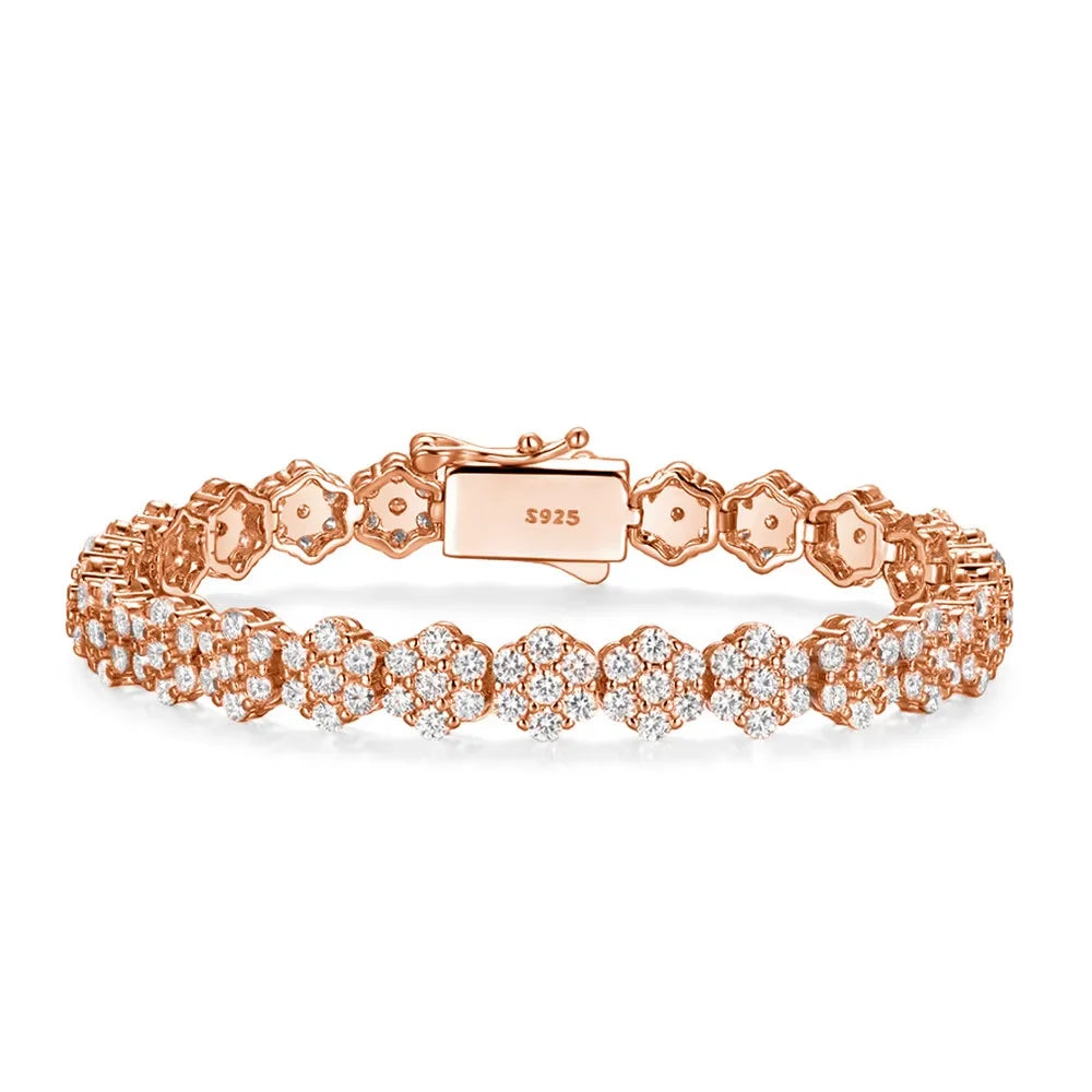Moissanite Tennis Bracelet – Silver Plated Diamond Jewelry