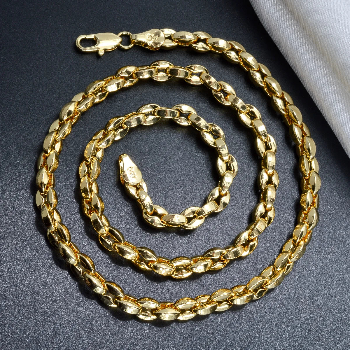 Men’s 18K Gold Cuban Chain Necklace – Hip Hop Punk Fashion Jewelry