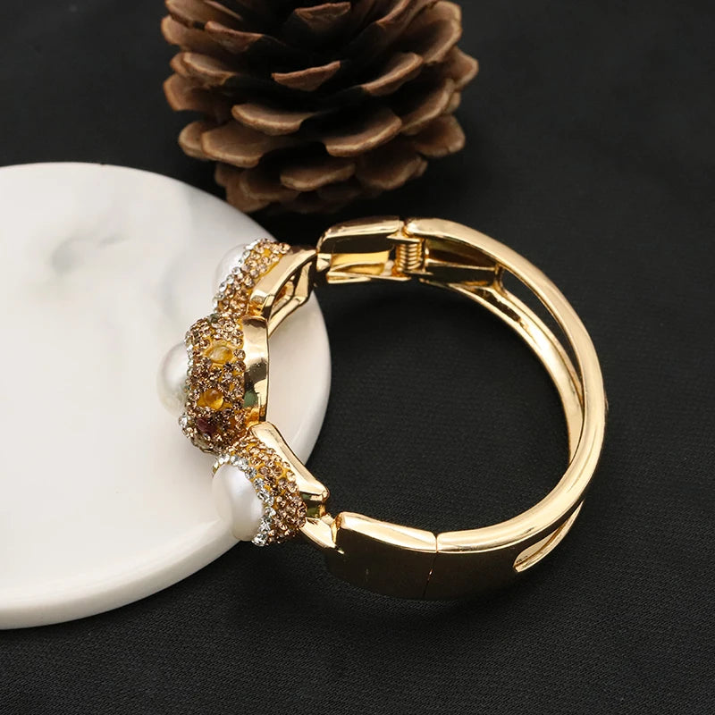 Luxury Baroque Pearl Zircon Bracelet Korean Fashion Jewelry