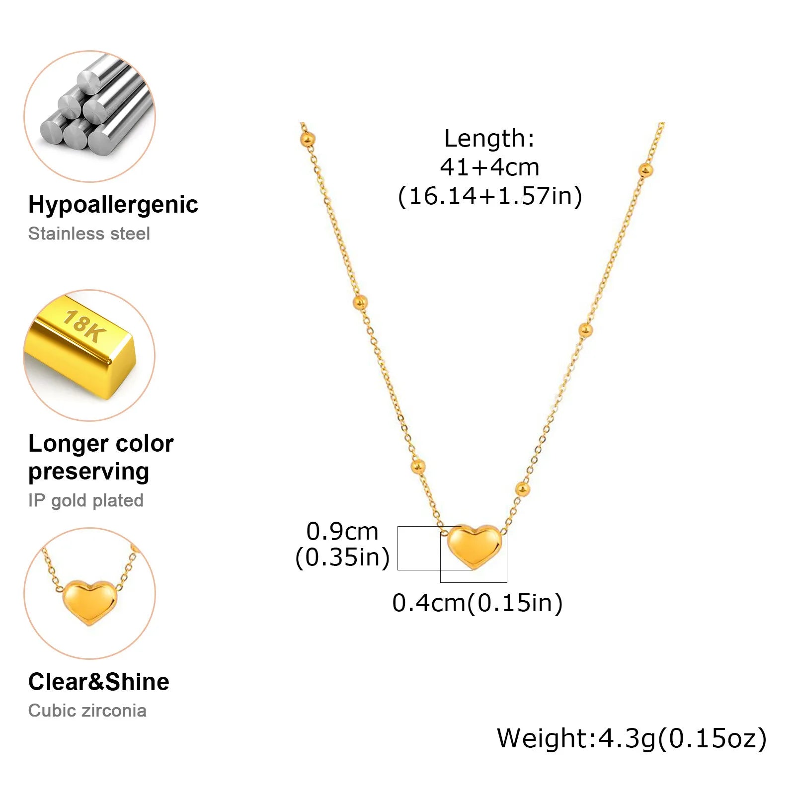 Women’s Layered Stainless Steel Necklace – Minimalist & Nickel-Free