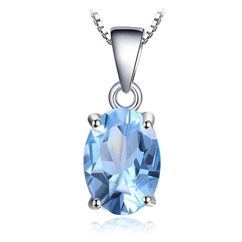 Multi-Gemstone Sterling Silver Pendant Necklace